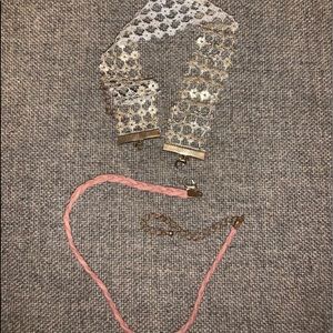 2 choker necklaces